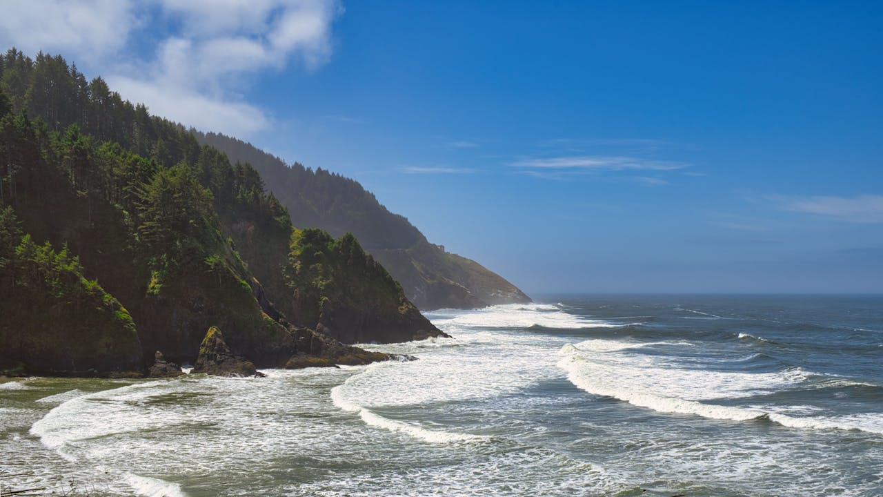 Oregon coastline in Lane County